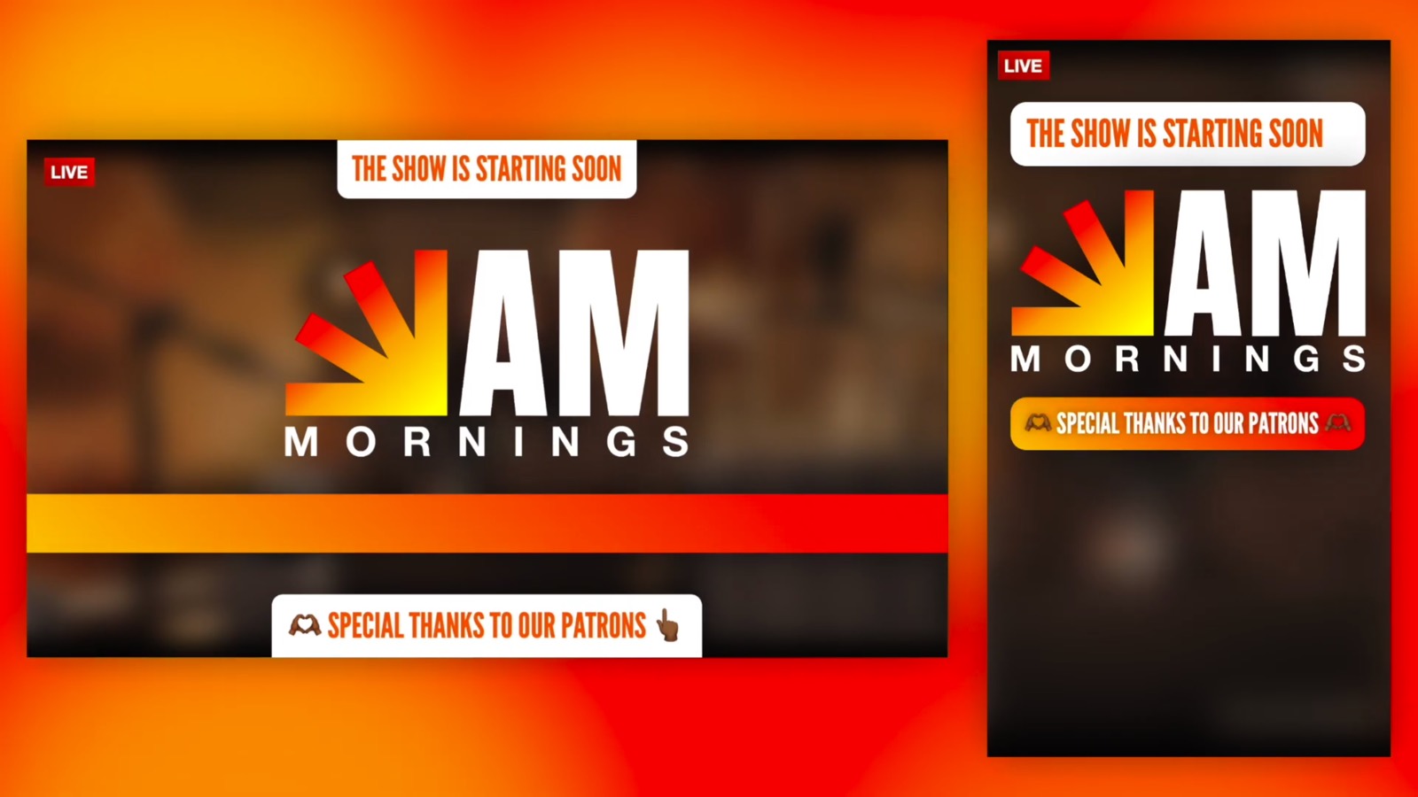 AM Mornings starting scene in horizontal and vertical formats